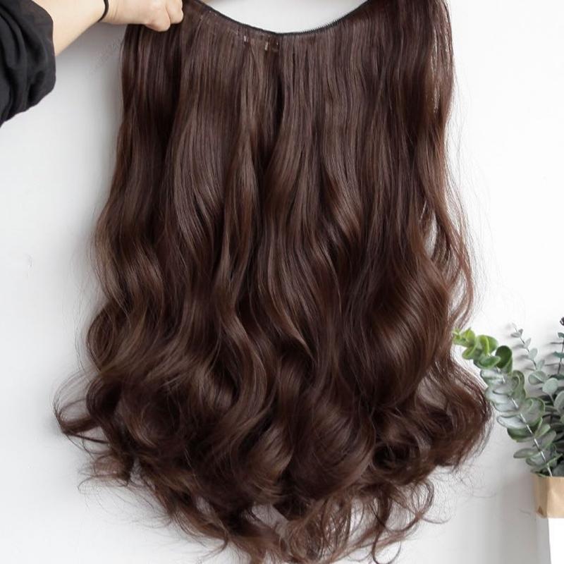 Tóc kẹp nửa đầu xoăn lọn 45cm [CAO CẤP] tóc kẹp dải sáu phím tóc giả tóc xoăn phồng phụ nữ Women Cài Tóc