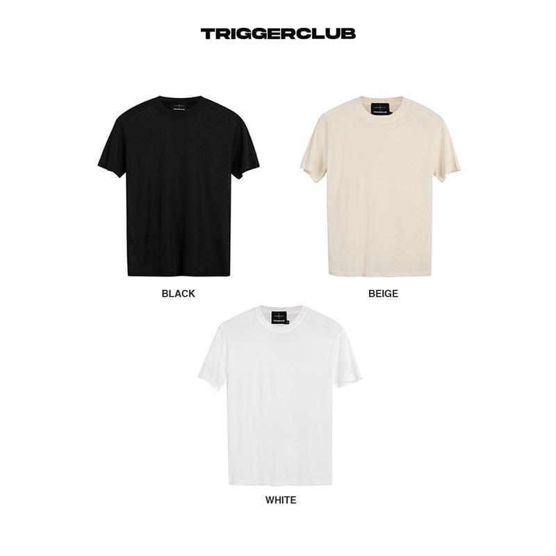 TRIGGER CLUB - Áo thun ôm body - TGC BLANK BLACK/BEIGE/WHITE  T-SHIRT