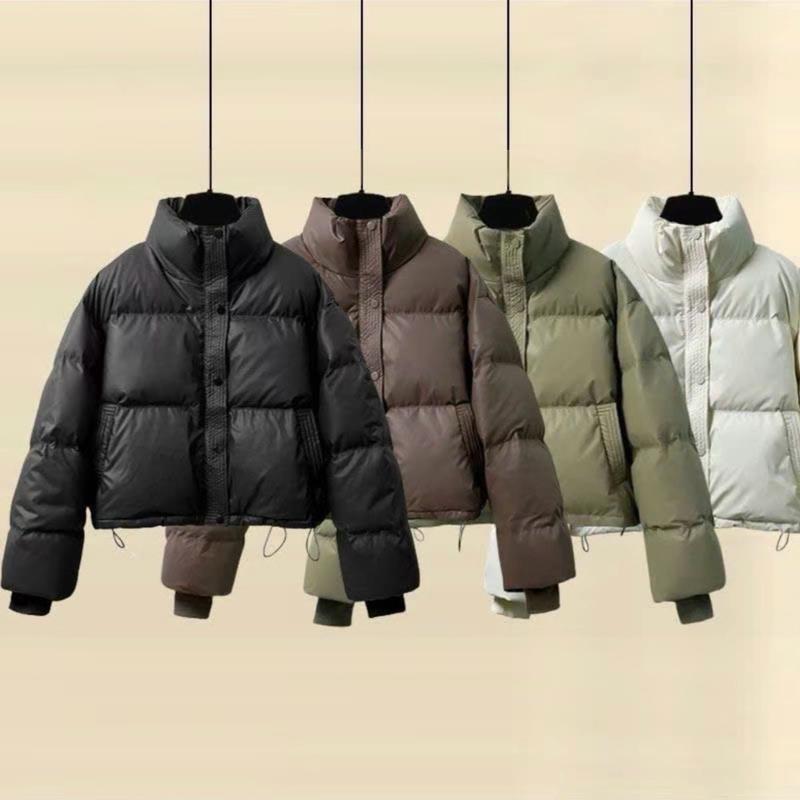 Áo Khoác Phao Da Nữ Dáng Ngắn Croptop QCC Mùa Đông 2025 - Jacket, Women