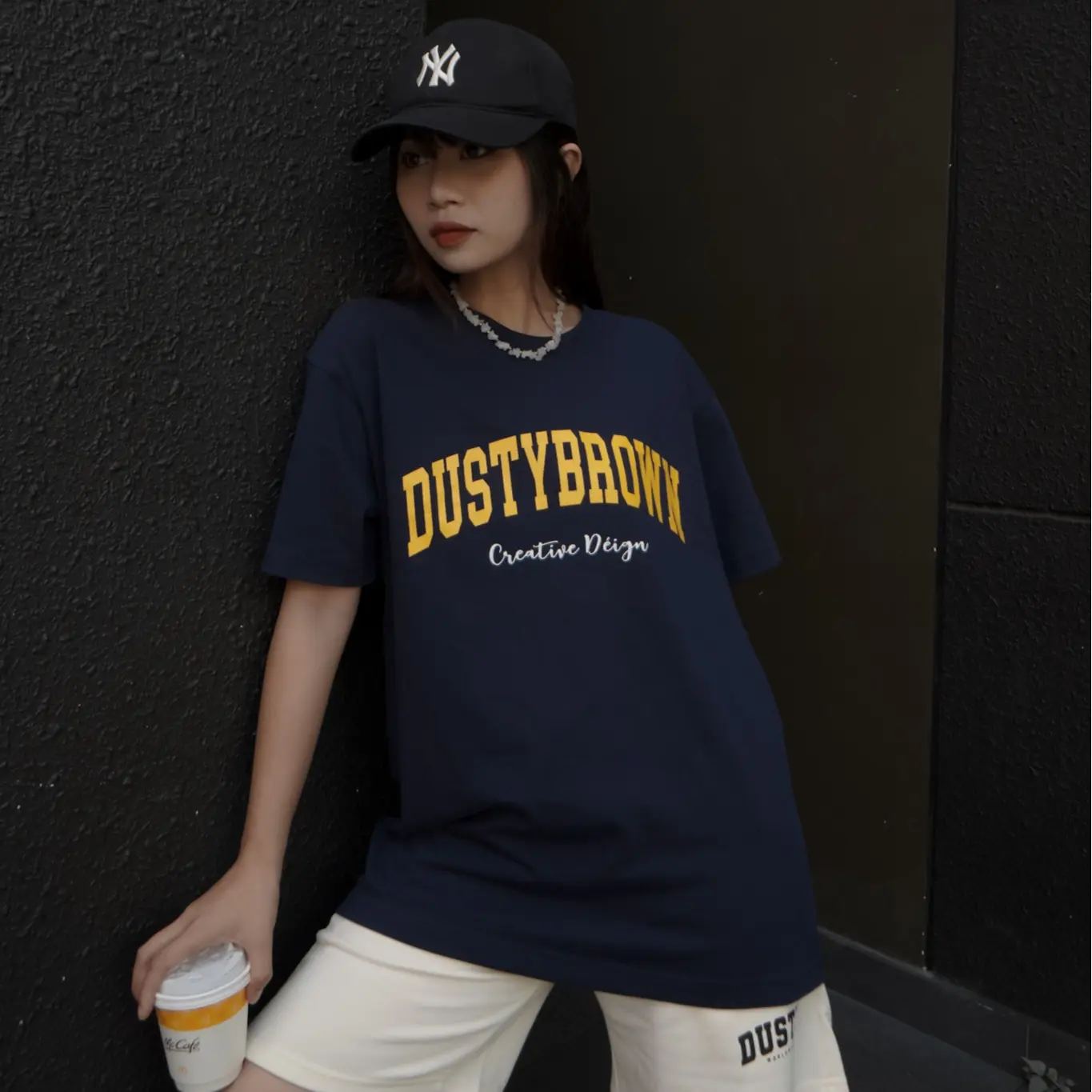 Áo Thun Unisex Form rông OLD Dusty Worldwide XANH ĐEN 100% Cotton Local Brand