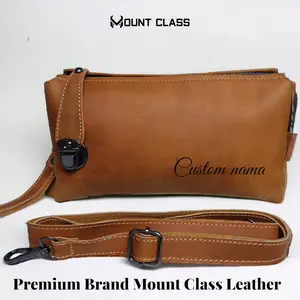 Handbag Clutch Bag Kulit Asli Tipe Crazy Horse Vintage Bisa Selempang Pria Wanita Slingbag