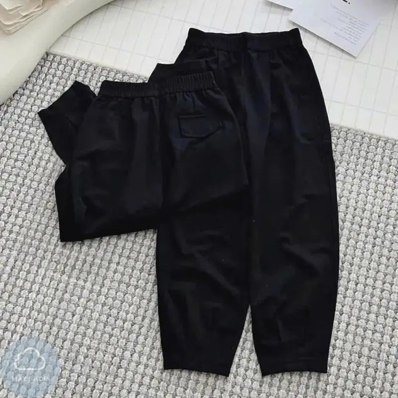 Quần baggy umi hàn co giãn cạp chun