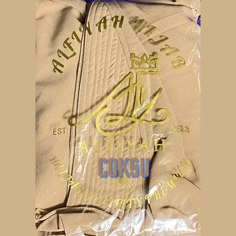 Jilbab Hijab Syar'i Kerudung Khimar Ceruty Babydoll 2 Layer Keong Mini ALFIYAH - Free Masker Muslim Pad Syari Instan Ceruti 5