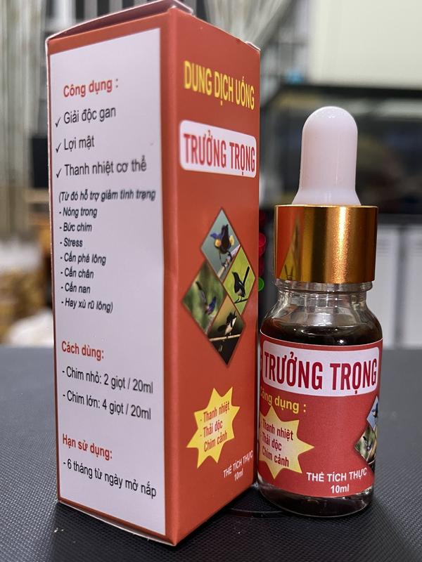 Nước uống THANH NHIỆT cho Chim cảnh Trưởng Trọng GIẢM TÌNH TRẠNG NÓNG TRONG giảm cắn lông cắn chân