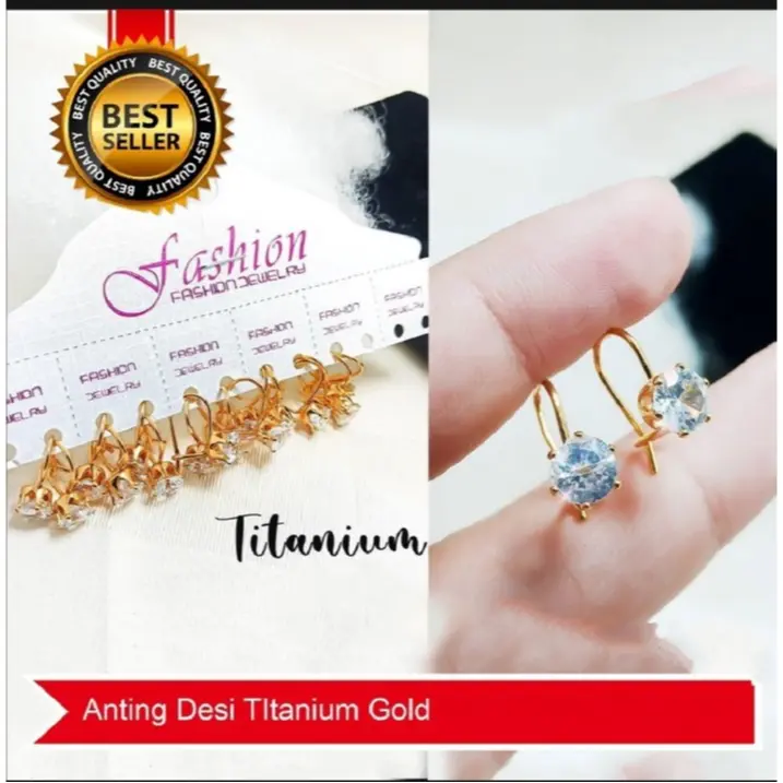 Perhiasan Anting Titanium Wanita Anti Karat queen shop Putih 8