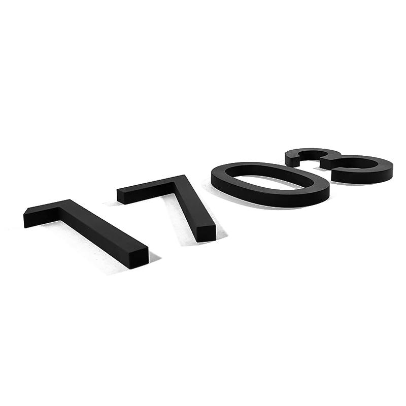 Product Introduction of Address Big Modern Door Alphabet Floating House Number Letters Sign #0-9 Black Numbers 125mm 5 in Home Outdoor 20