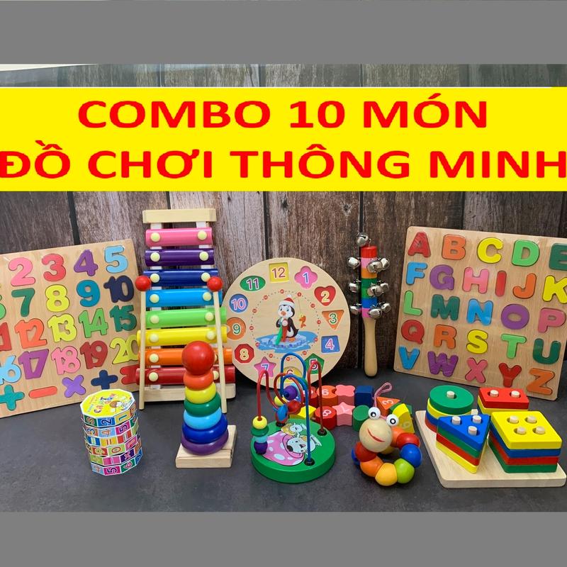 COMBO ĐỒ CHƠI GỖ GIÚP BÉ RÈN LUYỆN TRÍ THÔNG MINH Cho Bé