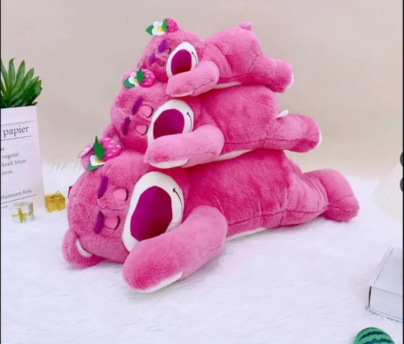 Gấu bông gấu dâu lotso dáng nằm đủ kích thước Thú Nhồi Bông 1