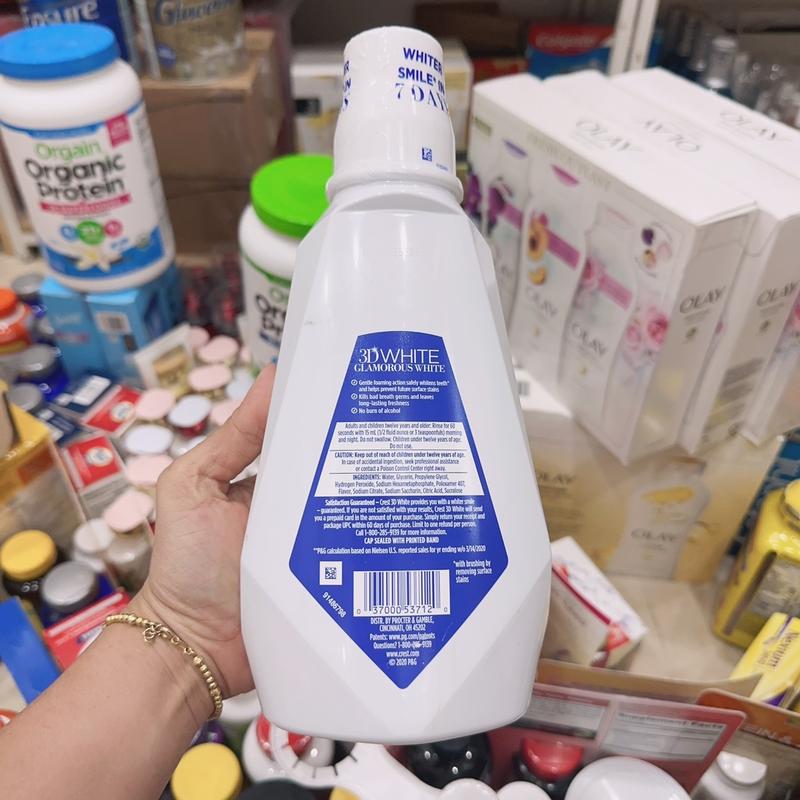 Nước súc Miệng Crest 3D White Glamorous White – 946ml 4
