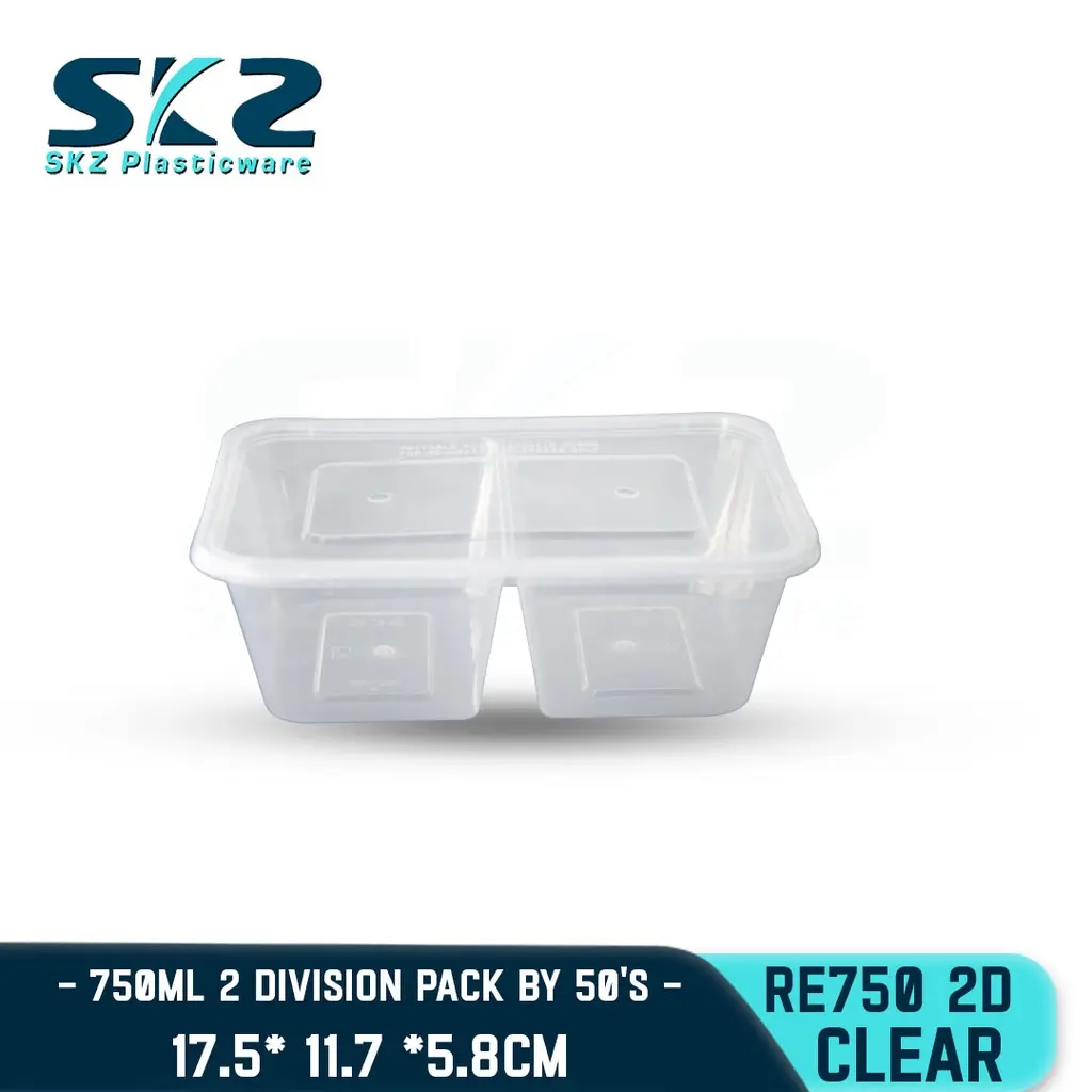SKZ CLEAR CONTAINER 2 DIVISION SERIES RE750 2D ENVIRONMENTAL FRIENDLY ...
