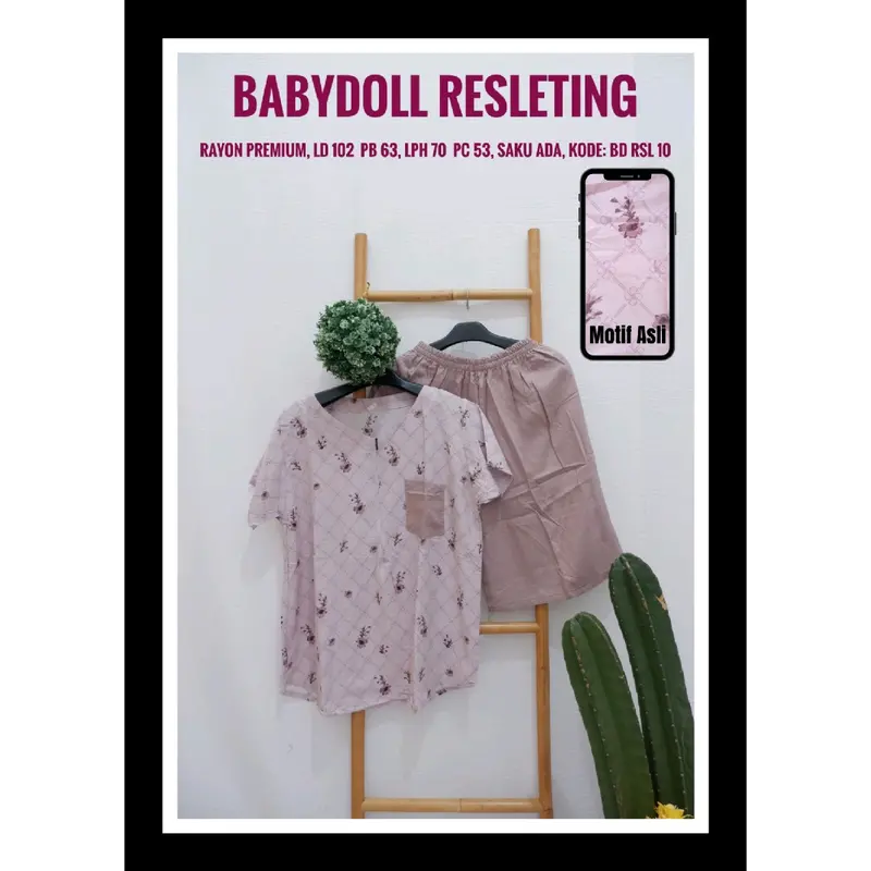 Babydoll Rayon Resleting Busui 4