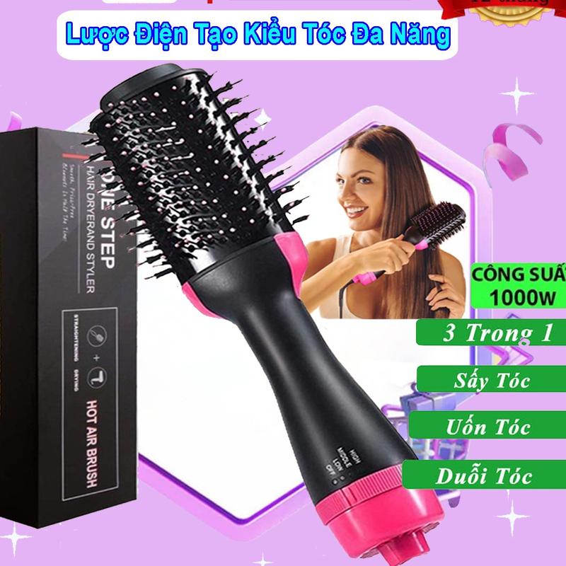 Máy sấy tóc đa năng 3 trong 1 Một bước, lược điện máy sấy, tạo lửa, giúp, Chải thẳng tóc, máy tạo kiểu tóc, máy làm tóc đa năng. bảo hành 2 năm