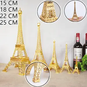 15/18/22/25CM Pajangan Miniatur Menara Eiffel Paris Miniatur Menara Eiffel Paris Dekorasi Rumah Model Kerajinan Kecil