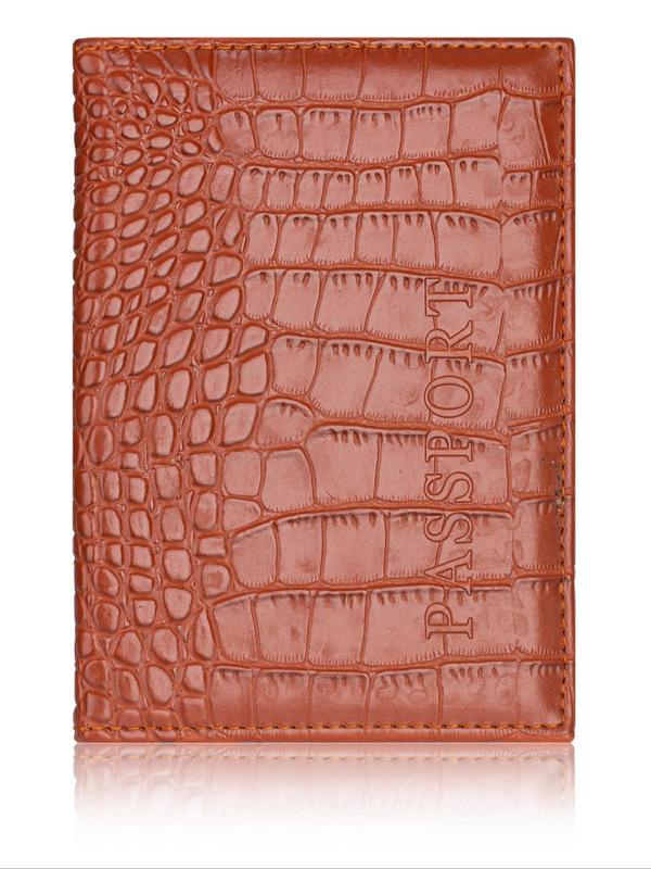 Crocodile Embossed Pu Leather Travel Passport Holder, Minimalist Plain Passport Cover for Women & Men, Slim Travel Wallet Accessories 8