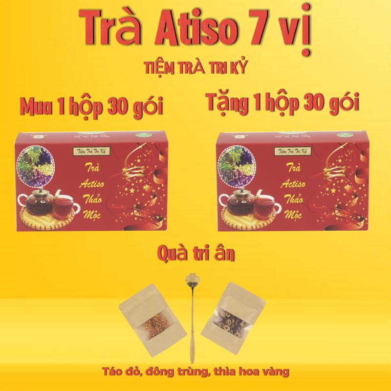   Mua 1 tặng 1  Trà Atiso 7 Vị Thảo Mộc Tốt Cho Gan - Tiệm Trà Tri Kỷ - Thành phần: Actiso bách nhật nụ hồng bạc hà sơn mật hoa nhài cỏ ngọt  Nước Trà Tea Chè Chua 