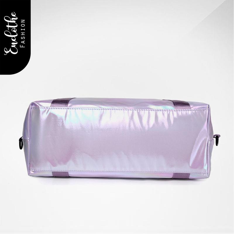 Product Introduction of PAUBOS SALE | Holographic Women's Gym Duffle Bag-Fashionable Travel Tote Bag with Shoulder Strap 6