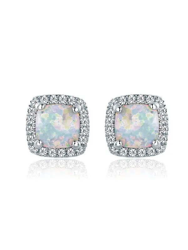 Elegant Artificial Zircon Decorated Stud Earrings, 2pcs/set Cute Fashion Rhinestone Decor Stud Earrings for Women, Anniversary Birthday Jewelry Gift 4