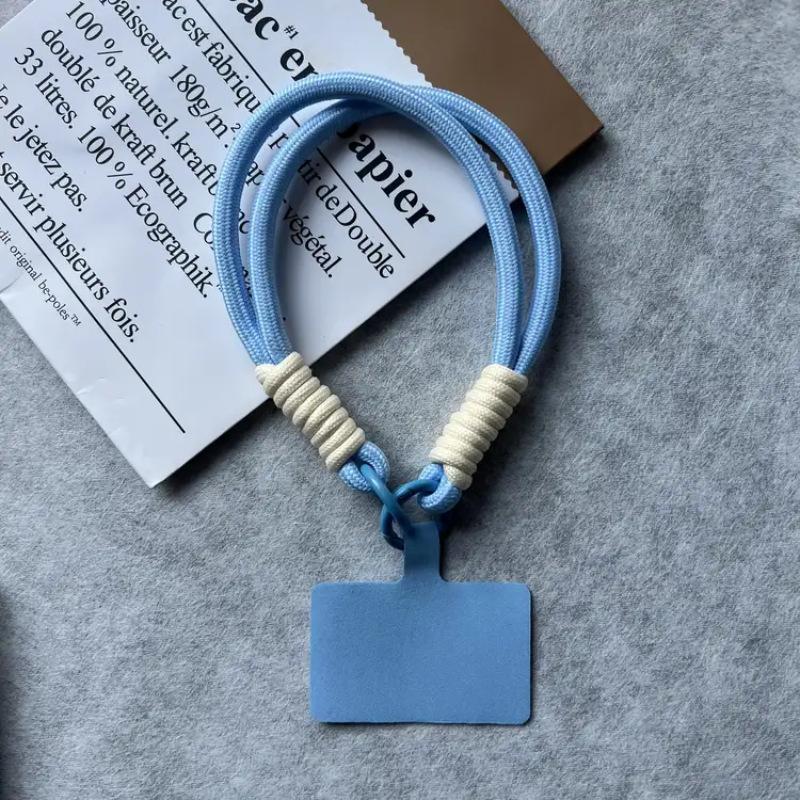 Dopamine short mobile phone lashings Double head bold color mobile phone gasket anti-loss hand-woven wrist rope 3