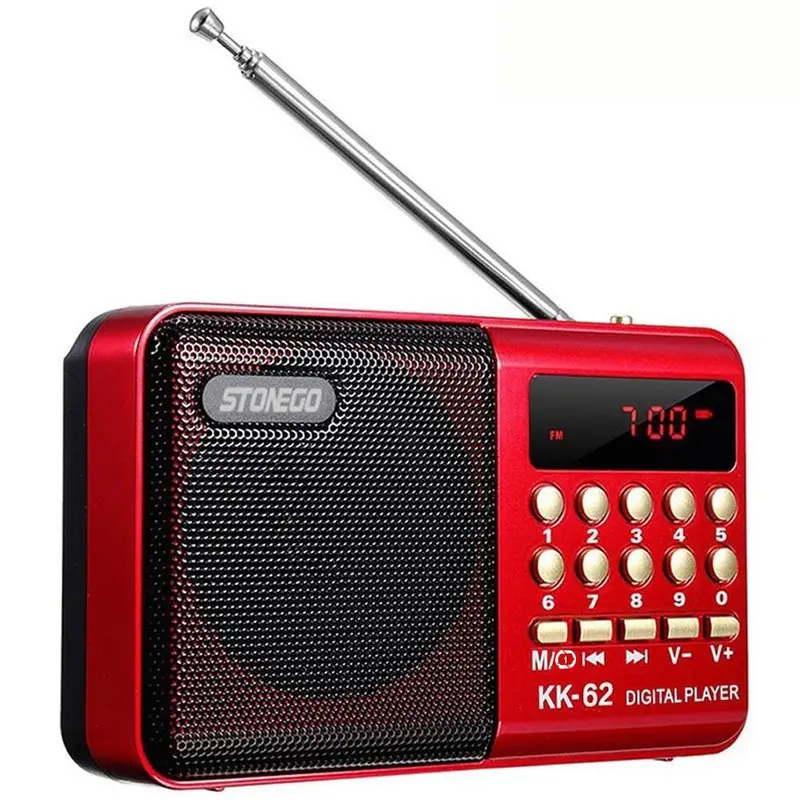 Portable Mini Radio, Rechargeable Digital FM USB TF MP3 Player, Handheld Speaker Equipment Suitable for Home, Office, Outdoor 4