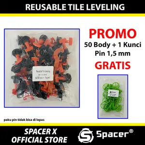 Alat Perata Pasang Keramik Granit 1 mm 1,5 mm Reusable Tile Leveling Putar bisa dipakai berulang