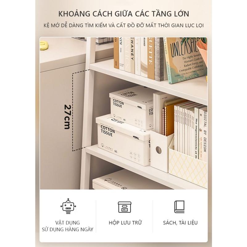 Kệ Sách Gỗ Đa Năng Trang Trí Decor Phòng Làm Việc Phong Cách Hiện Đại - GM06  - ᶖgA 3