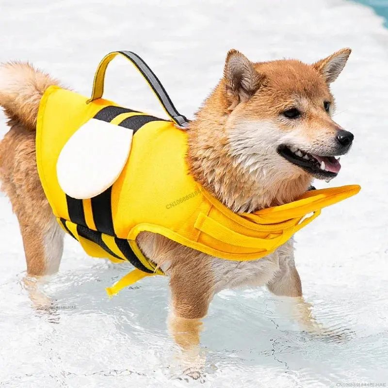 Summer Dog Life Vest Jacket Reflective Pet Clothes Puppy Swimwear Medium Large Dog Life Jacket Safety Swimming Suit Dog Supplies