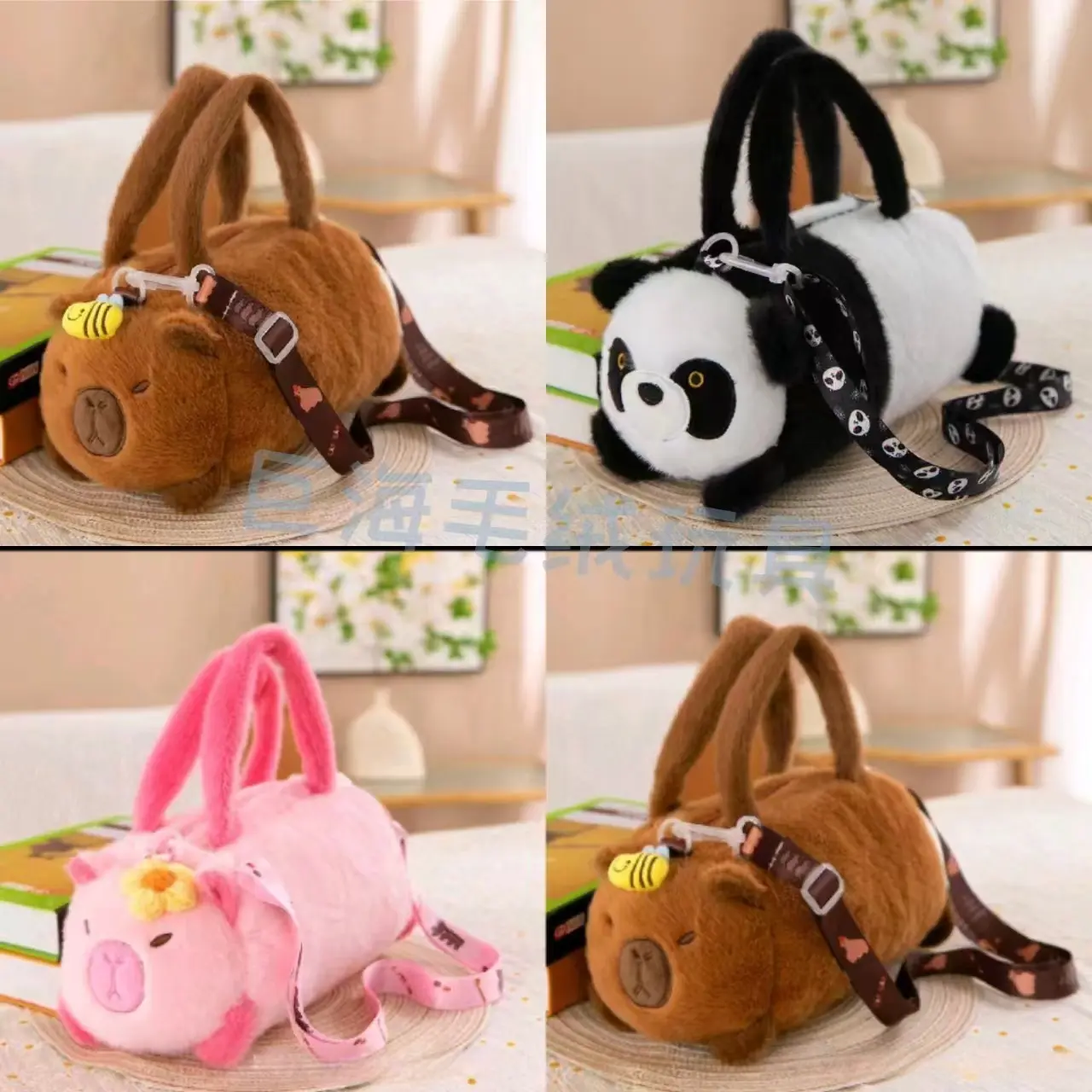 New plush Capibara bag Capybara King hand shoulder oblique cross fashion personality bucket bag