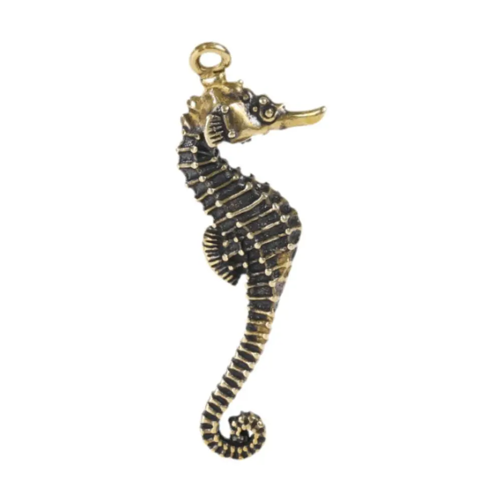 Key Chain Pendant Brass Figurine Retro Hanging Decor Animal Statue Bag Hanging Ornament for Purse Women Boys Gift Car Hanging