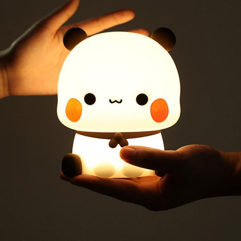 Product Introduction of โคมไฟกลางคืน LED, การออกแบบ Kawaii ของหมีแพนด้า Bubu และ Dudu, ไฟกลางคืนการ์ตูนน่ารัก, ตกแต่งห้องนอนสัตว์, ตุ๊กตาห้องนั่งเล่น, ของขวัญ 27