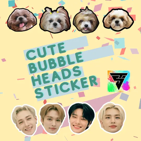Customized Face cut out Bubble Head Sticker (Waterproof) | Vinyl Sticker