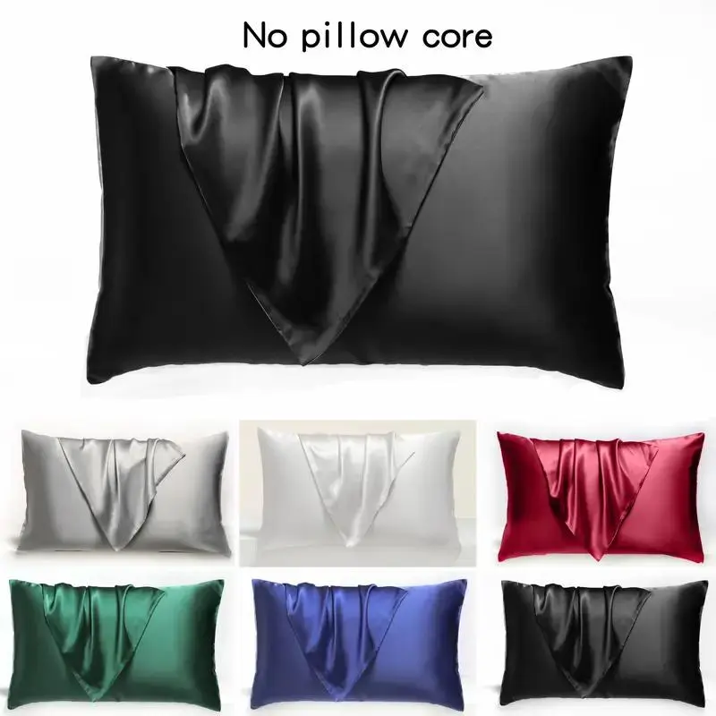 Satin Pillowcase, 1 Count Soft Breathable Pillowcase without Filler, Pillow Protector for Hair and Skin, Bedroom Decor, Bedding Supplies for Home Bedroom,  Bedding Sets 0