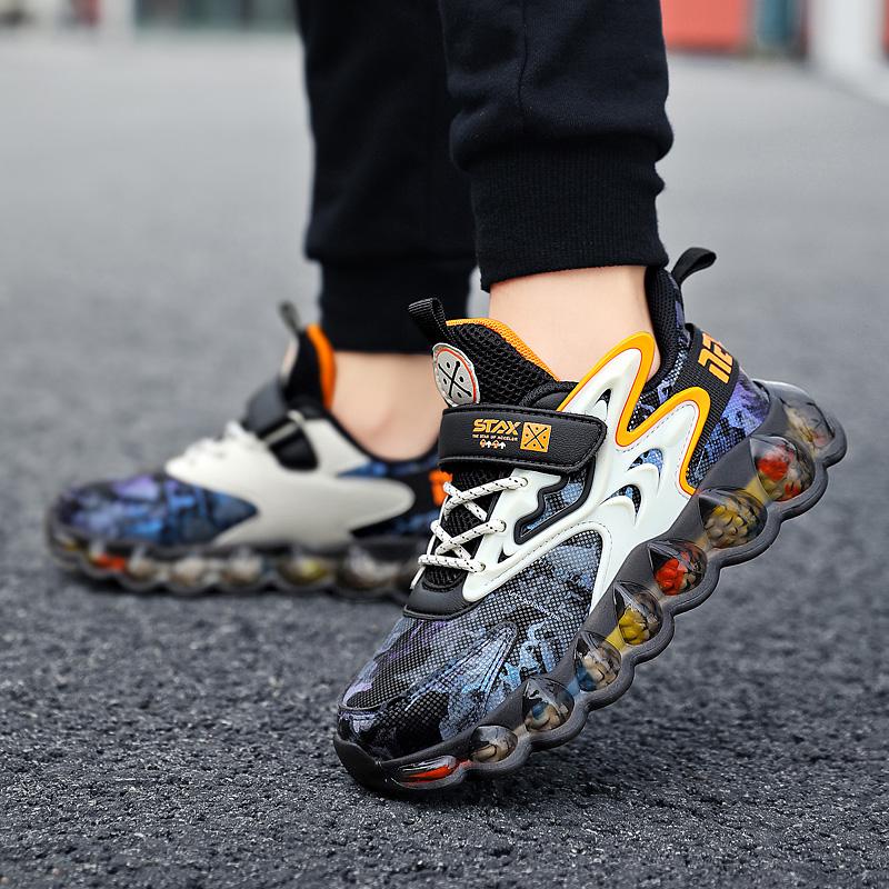 【SOFEISTORE】 Sepatu Anak Laki Laki Sneakers Casual sports musim panas baru anak laki-laki bersol lembut berpori-pori dan berpori-pori untuk anak perempuan 3