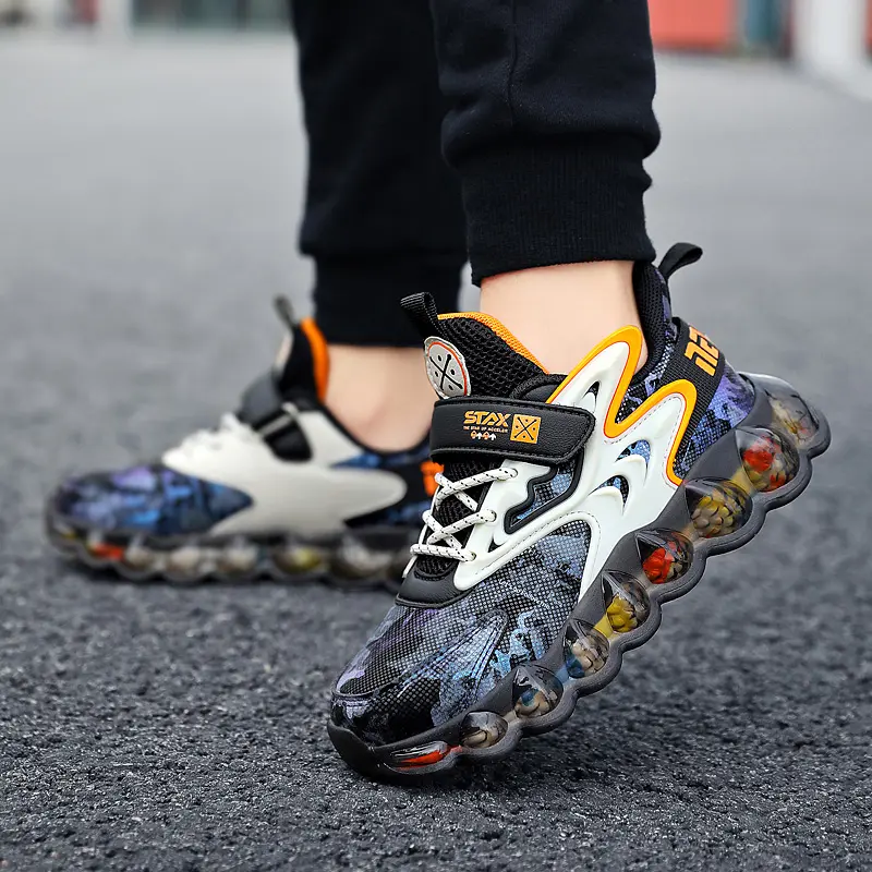 【SOFEISTORE】 Sepatu Anak Laki Laki Sneakers Casual sports musim panas baru anak laki-laki bersol lembut berpori-pori dan berpori-pori untuk anak perempuan 2