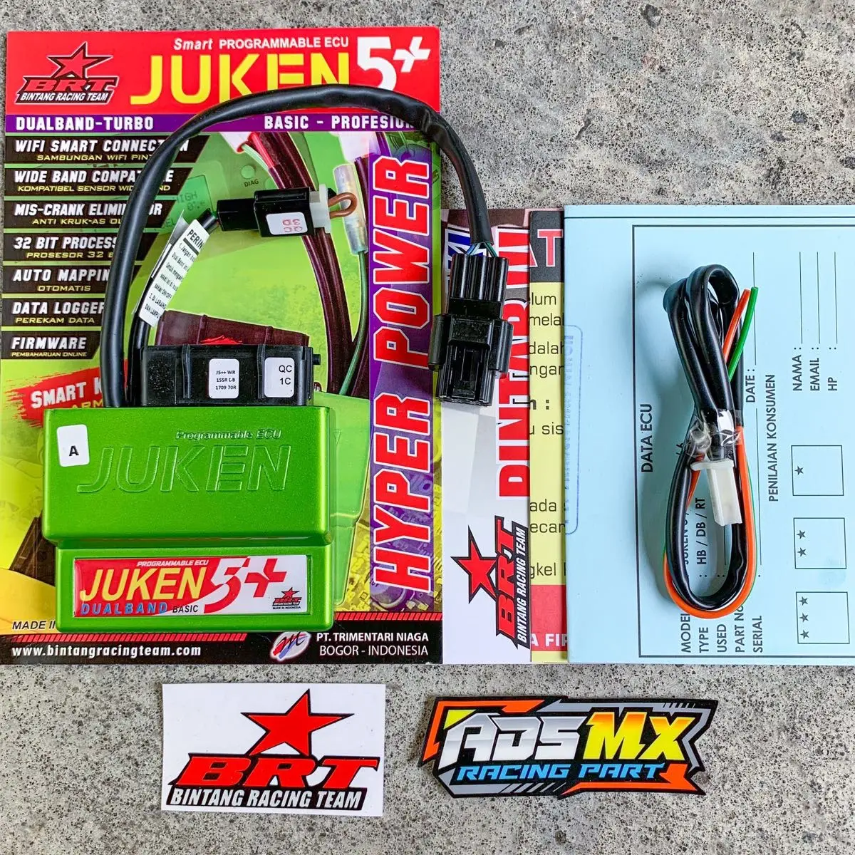 ECU JUKEN 5 ++ Plus Plus BRT WR 155 Bonus Sticker Dual Band Dan Racing Turbo WR155