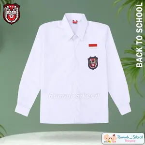 Seragam Sekolah SD Baju Putih Panjang Kemeja Seragam Sekolah Anak SD Lengan Panjang