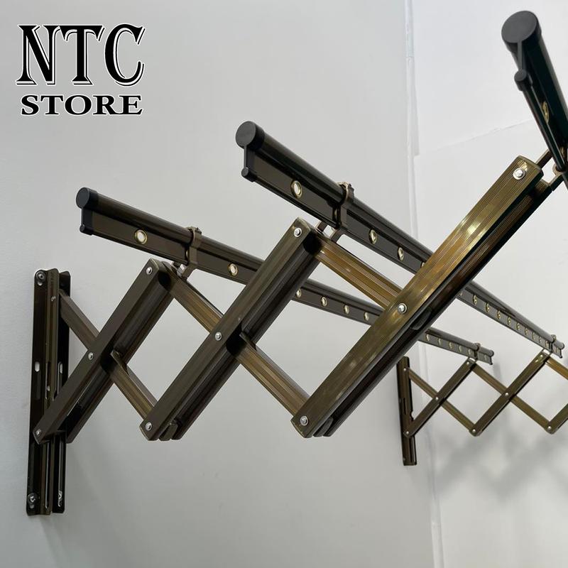 Giàn phơi thông minh dài Hòa Phát gắn tường 2m loại tốt, màu đẹp, hợp kim nhôm không gỉ, đầy đủ phụ kiện lắp đặt, bảo hành 24 tháng