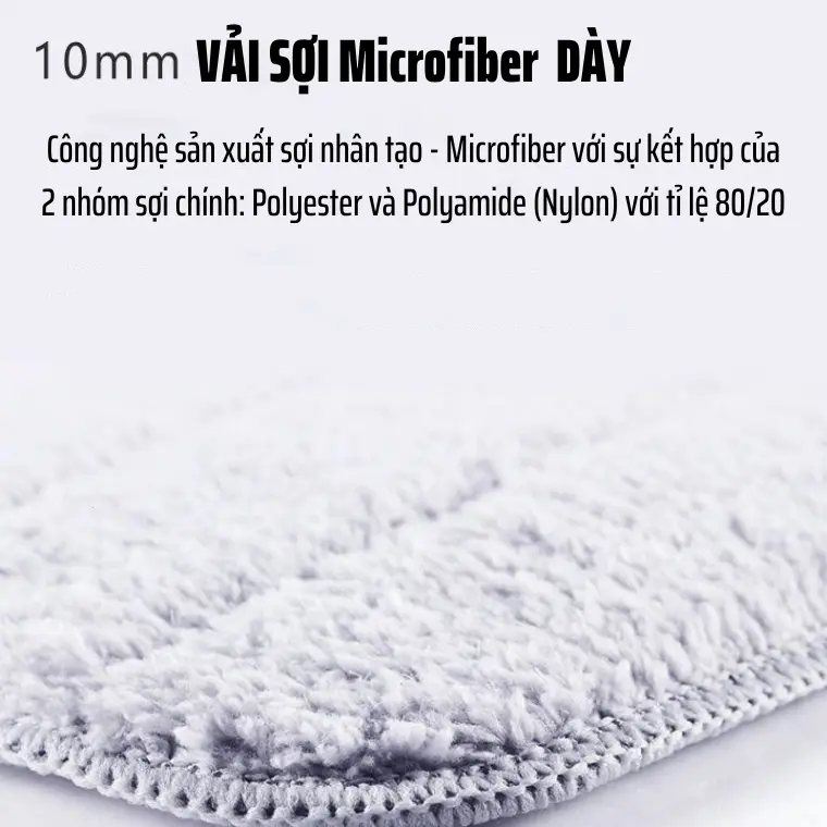 Bông lau nhà thay thế Lusen 4212, dùng cho cây lau nhà tự vắt thông minh. kích thước 42x12cm 3