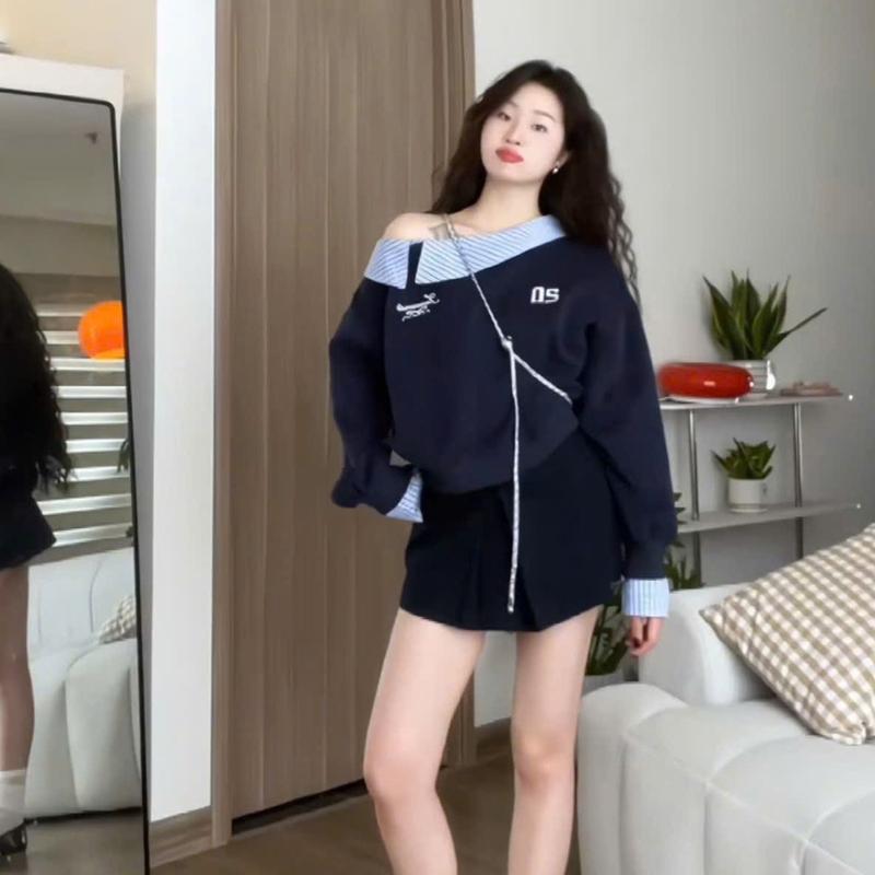 SET VÁY NỈ LỆCH VAI PHỐI KẺ FUMI 8