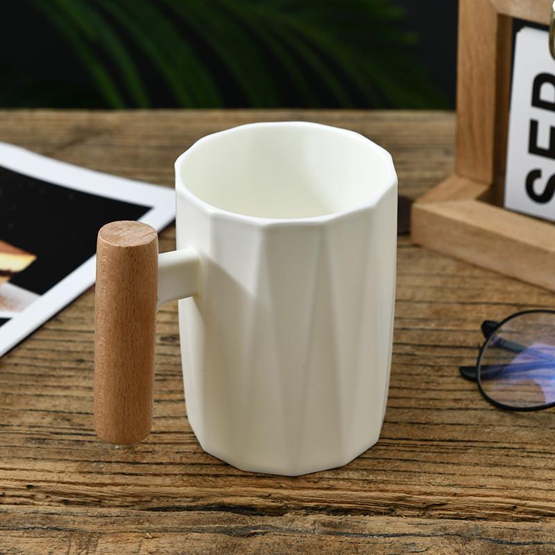 Product Introduction of 400ml Mimimalist Wooden Handle Round Reusable Cup Mug Plastic Kitchenware for Drinking Coffee Milk Tea Drinkware Washable 27