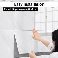 Gambar Vixplorn 10PCS Wallpaper Dinding Vinyl Lantai Marmer Lantai Bertekstur Wallpaper Dinding Stiker Lantai PVC Stiker 30x30cm Stiker Cabinet Marbel Kamar Putih Hijau - Putih-10pcs, 30*30cm dari Vixplorn official Kab. Tangerang 4 Tokopedia