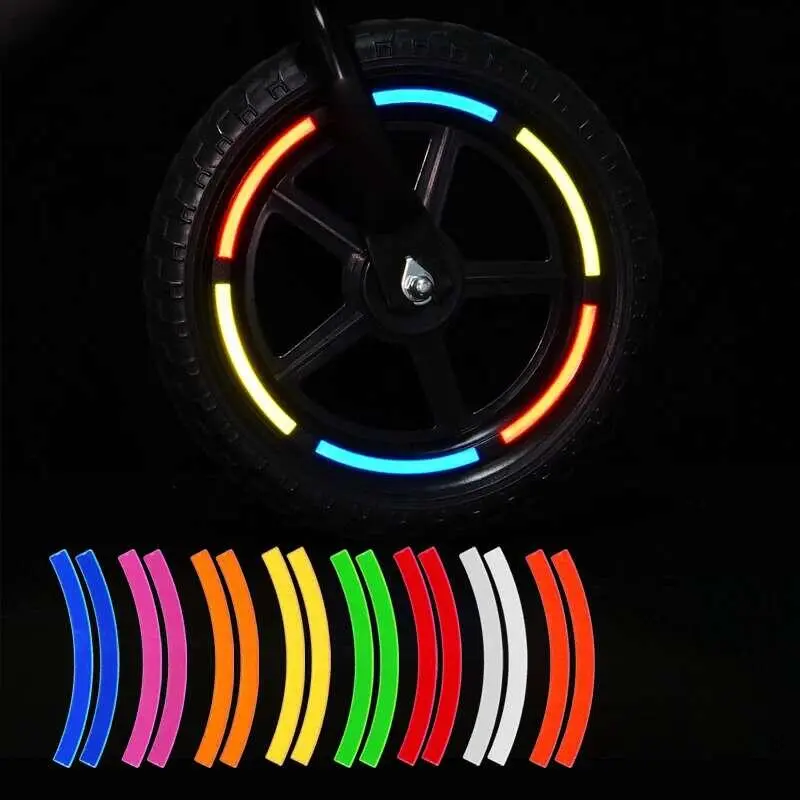 Tire Safety Color Kids Balance Reflective Sticker Wheel Decal Bike Accessories