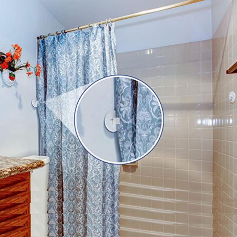Product Introduction of Shower Curtain Clips Shower Windproof Splash Guard Self Adhesive Curtain Clips Home Decoration Accessories For Living Room 21