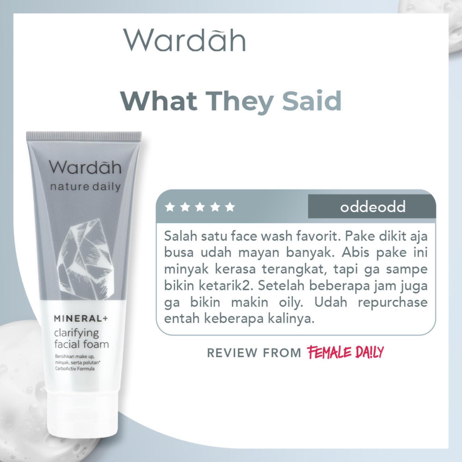 Wardah Nature Daily Mineral+ Clarifying Facial Foam | Wardah Super Sale