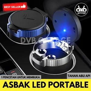 ASBAK MOBIL LAMPU LED PREMIUM - ASHTRAY UNIVERSAL KENDARAAN TRUK PORTABLE