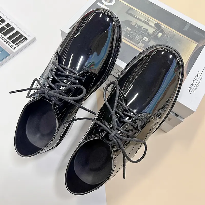 New wear-resistant glossy men's and women's work Oxford black shoes men's fashion campus black shoes Footwear Boy Multicolor Comfort Walking Shoes Decor