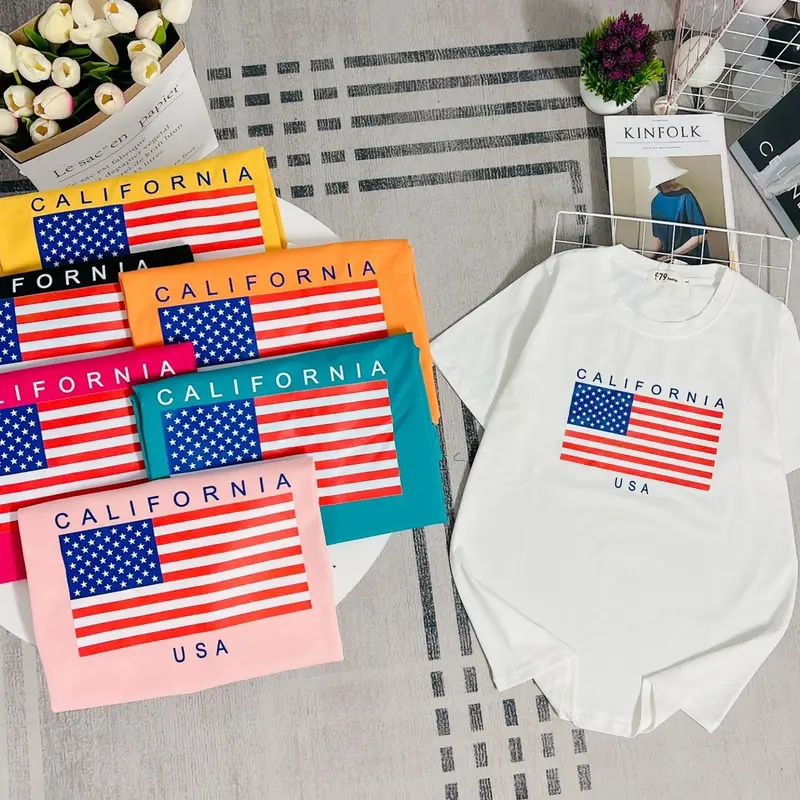Mã 45-Áo thun thái form vừa 40-58kg Top Nữ Cotton Cổ Tròn Menswear Women 2