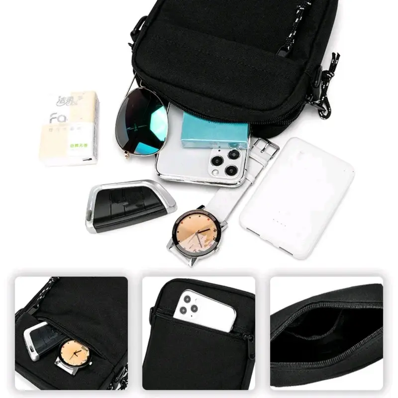 Tas Selempang Slingbag Pria Wanita Motif Smile Korea Simpel Minimalis 4