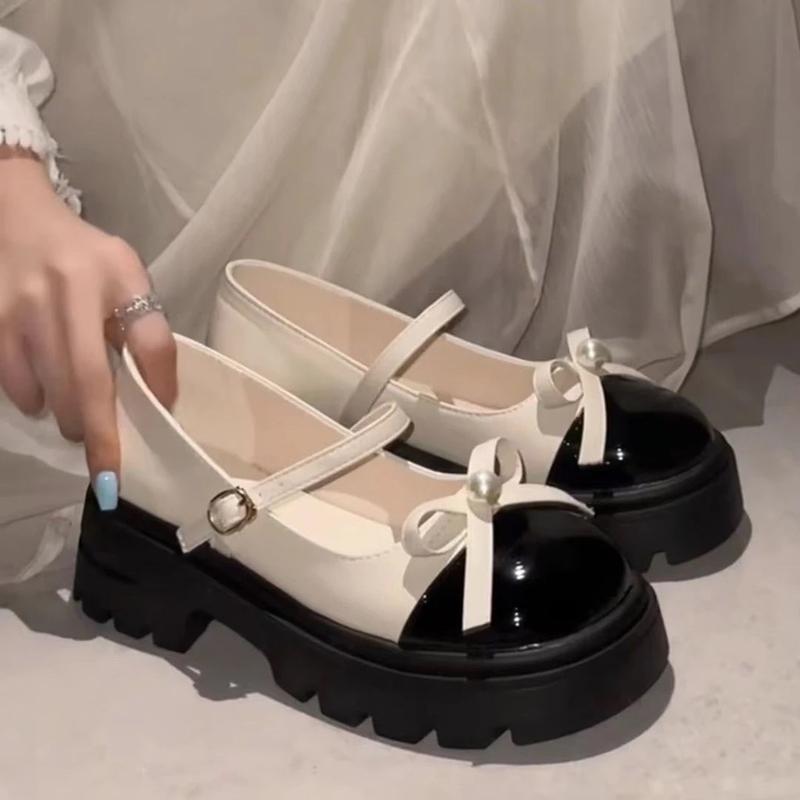 ￼(Lùi 1 size) Giày búp bê Mary Jane Lolita da mềm đế răng cưa thời trang Phù hợp với mọi dịp Thoải mái Hiện đại Siêu nhẹ Êm ái Shoes