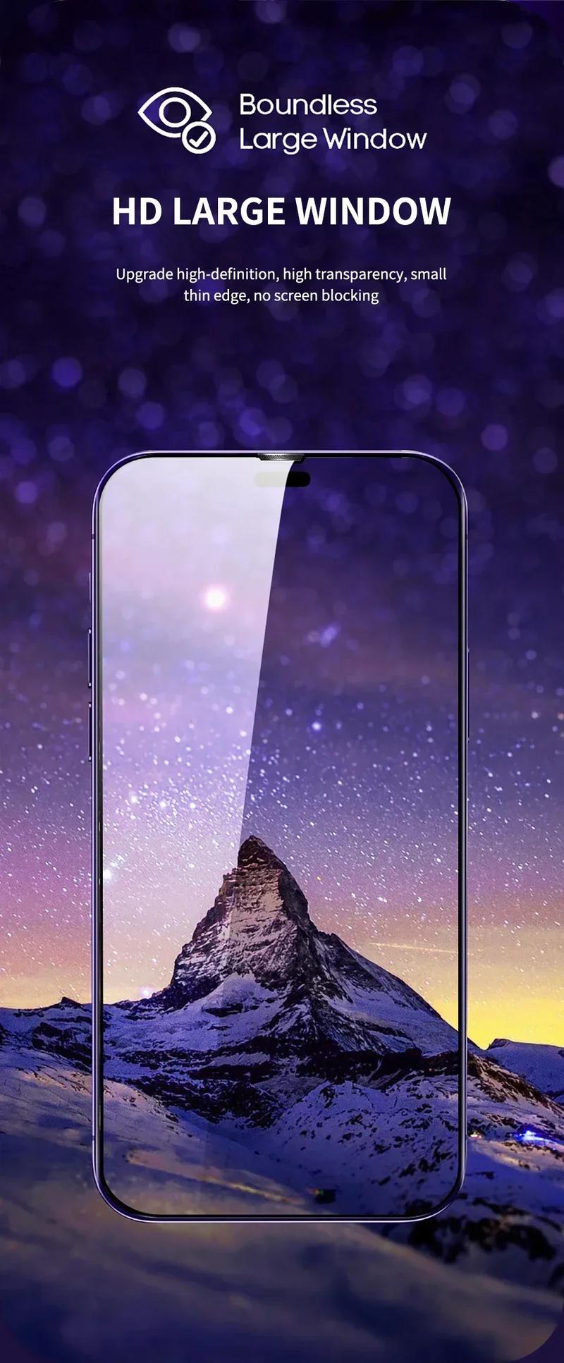 Product Introduction of 1-2Pc Oleophobic Coating Dust Free Easy Installation Screen Protector for IPhone 13 11 12 14 15 Pro Max Mini XR 16 15 Plus Glass 8