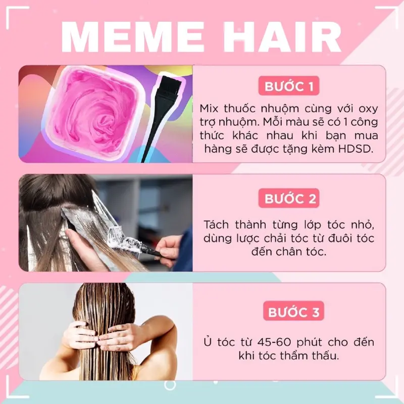 Combo thuốc nhuộm tone xanh dương 1